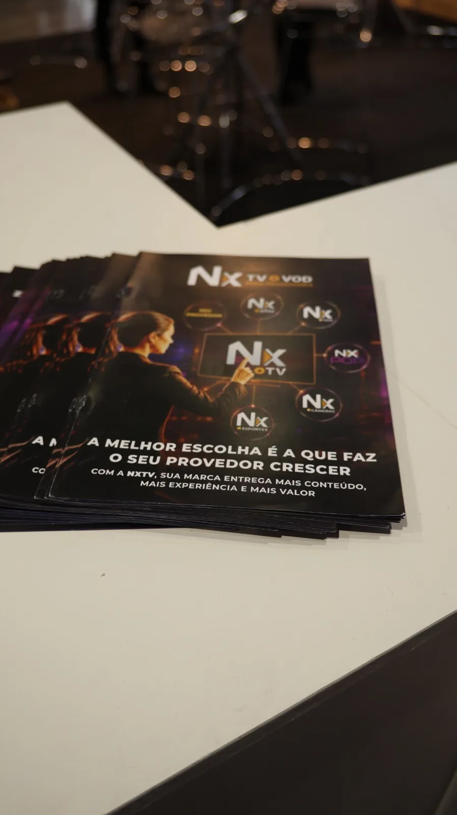Materiais de divulgação da NXTV