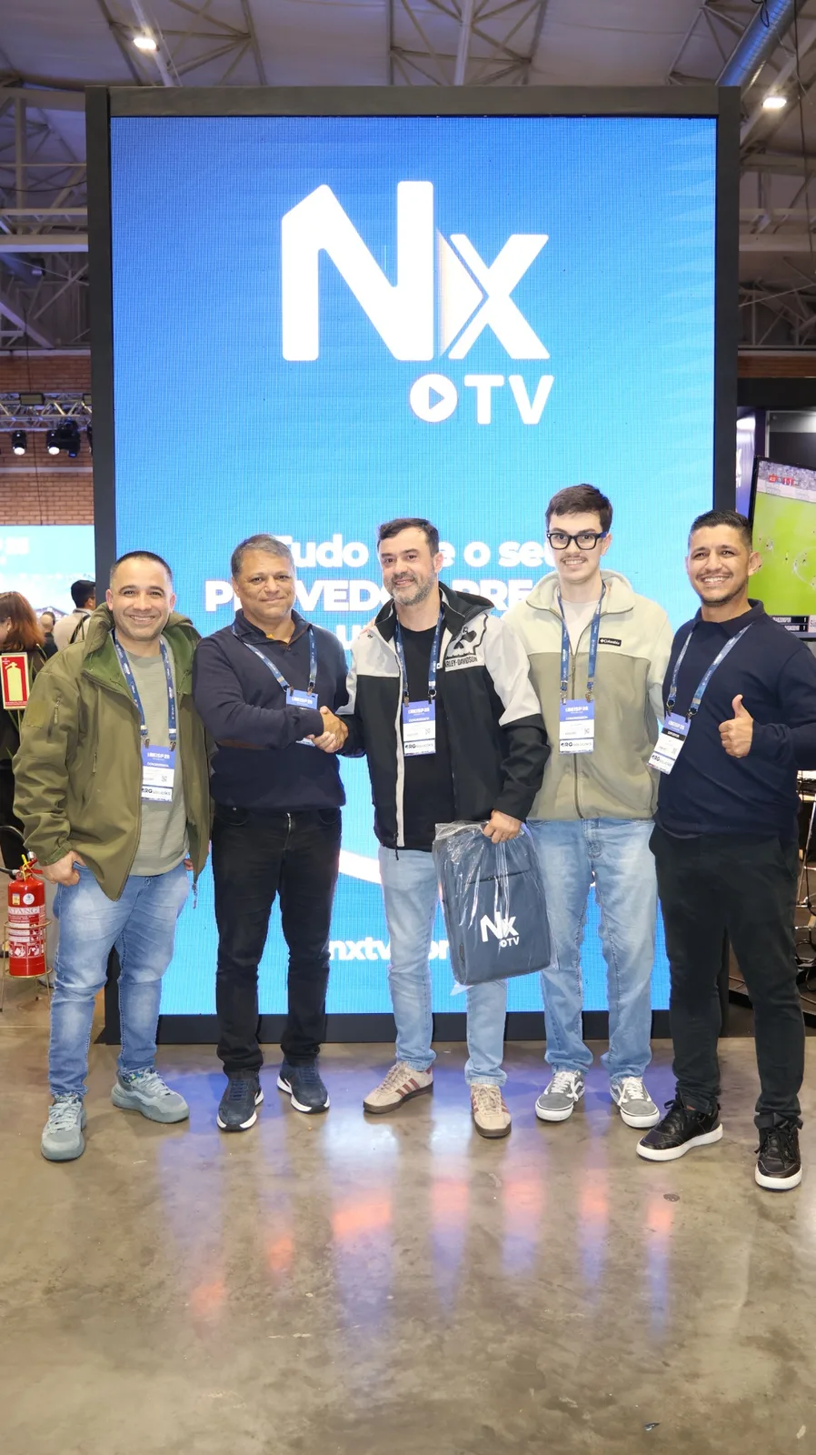 Equipe NXTV reunida no LinkISP 2026